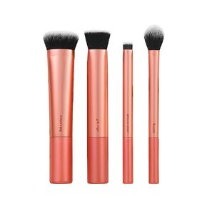 Real Techniques Artist Essentials Makeup Brush Set, For Foundation, Blush, Highlighter, Eyeshadow, & Liner, Professional Makeup Tools, Synthetic Bristles, Vegan & Cruelty-Free, 5 Piece Set