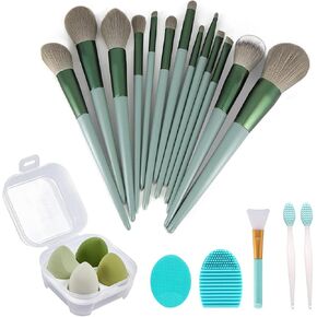 Koccido Makeup Brushes 22 Pcs Makeup Kit,Foundation Brush Eyeshadow Brush Make up Brushes Set (Green, 22 Piece Set Large) in Saudi Arabia