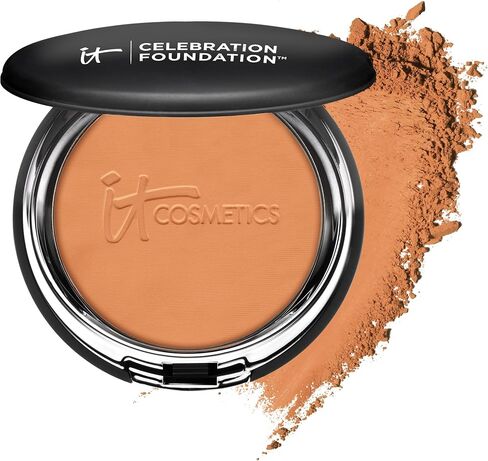 IT Cosmetics Celebration Foundation - Full-Coverage, Anti-Aging Powder Foundation - Blurs Pores, Wrinkles & Imperfections - With Hydrolyzed Collagen & Hyaluronic Acid - 0.3 oz in Saudi Arabia