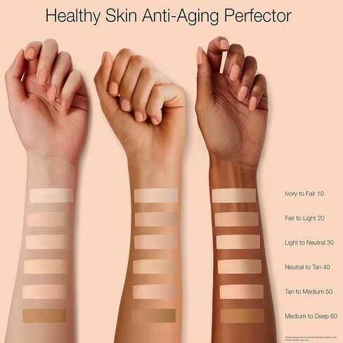 Neutrogena Healthy Skin Anti-Aging Perfector Tinted Facial Moisturizer and Retinol Treatment with Broad Spectrum SPF 20 Sunscreen with Titanium Dioxide, 10 Ivory to Fair, 1 fl. oz in Saudi Arabia