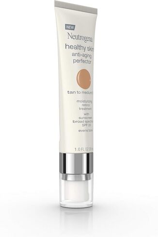 Neutrogena Healthy Skin Anti-Aging Perfector Tinted Facial Moisturizer and Retinol Treatment with Broad Spectrum SPF 20 Sunscreen with Titanium Dioxide, 10 Ivory to Fair, 1 fl. oz in Saudi Arabia
