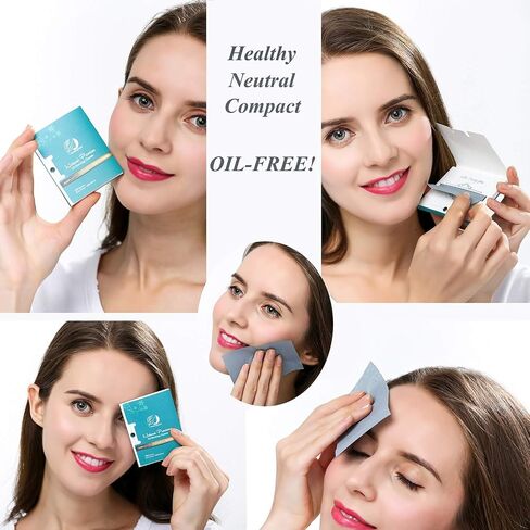 Natural Face Oil Blotting Paper - Bamboo Charcoal 100 Counts, Easy Dispensing Oil Absorbing Sheets, Premium Handy Facial Blotting Papers - Face Skin Care or Beauty Make Up Must Have in Saudi Arabia