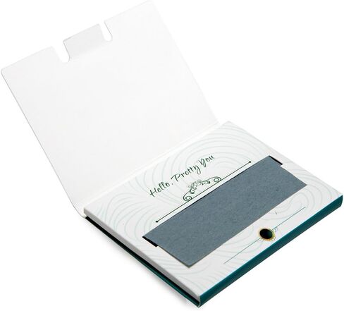 Natural Face Oil Blotting Paper - Bamboo Charcoal 100 Counts, Easy Dispensing Oil Absorbing Sheets, Premium Handy Facial Blotting Papers - Face Skin Care or Beauty Make Up Must Have in Saudi Arabia