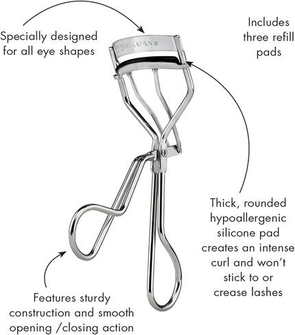 Tweezerman Classic Eyelash Curler Model No. 1034-R, Stainless Steel in Saudi Arabia