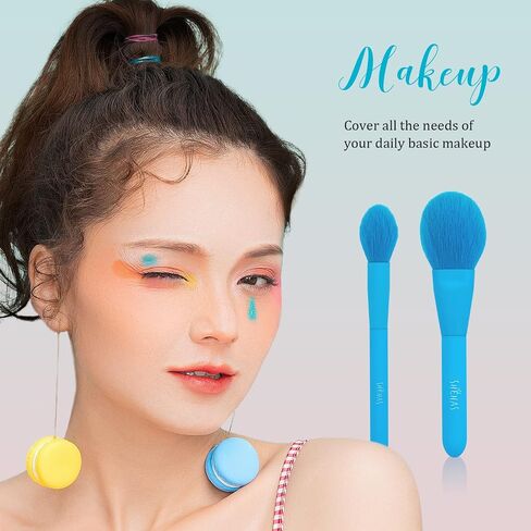 Makeup Brush Set, 15 Piece Quality Makeup Brushes, Premium Synthetic Make Up Brushes for Foundation Powder Blush Highlighter Concealer Makeup Brush Kit for Travel, Hot Pink in Saudi Arabia