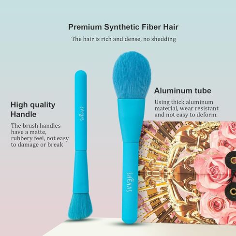 Makeup Brush Set, 15 Piece Quality Makeup Brushes, Premium Synthetic Make Up Brushes for Foundation Powder Blush Highlighter Concealer Makeup Brush Kit for Travel, Hot Pink in Saudi Arabia
