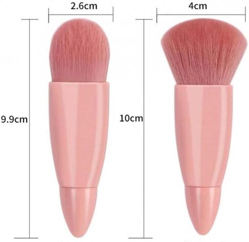 Easy-taken Travel Makeup Brush Set, COSHINE 5pcs Mini Complete Function Cosmetic Brushes Kit (5pcs with holder) in Kuwait