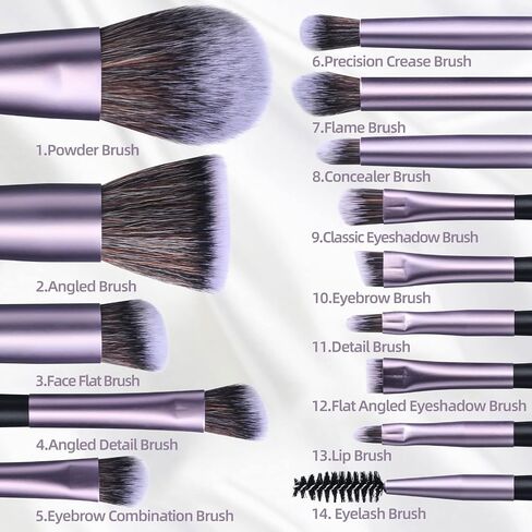 BS-MALL Travel Makeup Brush Set Foundation Powder Concealers Eye Shadows Makeup Set with LED light Mirror 14 Pcs Mini Makeup Brushes (APINK) in Saudi Arabia