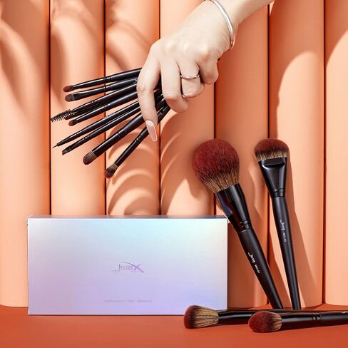 Jessup Makeup Brushes Set Premium Synthetic Powder Foundation Highlight Concealer Eyeshadow Blending Eyebrow Liner Spoolie Brush Set Black 21pcs T271 in Saudi Arabia