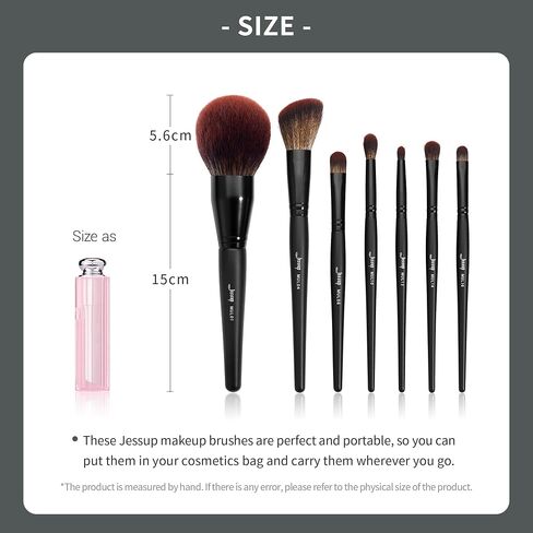 Jessup Makeup Brushes Set Premium Synthetic Powder Foundation Highlight Concealer Eyeshadow Blending Eyebrow Liner Spoolie Brush Set Black 21pcs T271 in Saudi Arabia