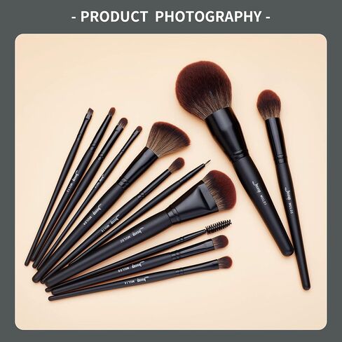 Jessup Makeup Brushes Set Premium Synthetic Powder Foundation Highlight Concealer Eyeshadow Blending Eyebrow Liner Spoolie Brush Set Black 21pcs T271 in Saudi Arabia