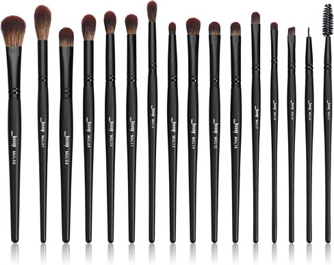 Jessup Makeup Brushes Set Premium Synthetic Powder Foundation Highlight Concealer Eyeshadow Blending Eyebrow Liner Spoolie Brush Set Black 21pcs T271 in Saudi Arabia