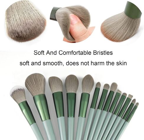 Koccido Makeup Brushes 22 Pcs Makeup Kit,Foundation Brush Eyeshadow Brush Make up Brushes Set (Green, 22 Piece Set Large) in Kuwait