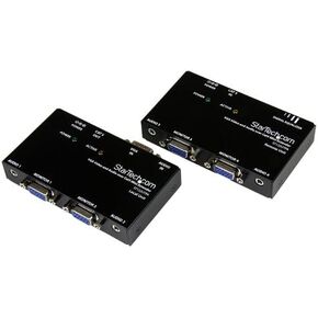 وصلة تمديد فيديو VGA على سلسلة Cat5 ST121 - حتى 500 قدم - 150 متر - وصلة VGA عبر Cat 5 - 2 محلى و2 ريموت
