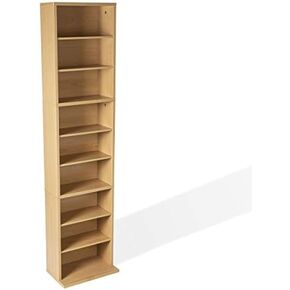 Atlantic Summit Media Storage Cabinet – Protects & Organizes Prized Music, Movie, Video Games or Memorabilia Collections, PN 74735727 in Espresso