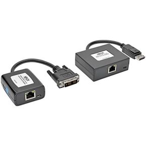 منفذ عرض Tripp Lite إلى DVI Over Cat5/6 مجموعة الموسعات النشطة، جهاز إرسال ومستقبل بنمط ضفيرة الفيديو/الصوت، 1080/60 بكسل، حتى 150 قدمًا (B150-1A1-DVI)، أسود in Saudi Arabia
