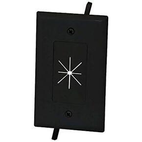 DATA COMM 45-0014-BK Cable Plate with Flexible Opening, 1-Gang, Black in Kuwait