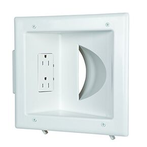 لوحة وسائط منخفضة الجهد مع ضاغط شجيعة مزدوج من DATA COMM Electronics 45-0041-WH - أبيض، 8.6