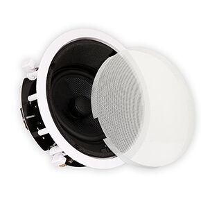 Theater Solutions TSS6A Home Theater Deluxe in Ceiling 6.5" Angled Speaker, White & TS65C in Ceiling 6.5" Speakers Surround Sound Home Theater Pair, White