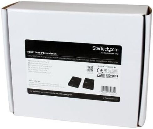 مجموعة موسع StarTech 4K HDMI عبر IP، جدار فيديو AVoIP، TAA (ST12MHDLAN4K) in Kuwait
