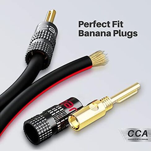 16AWG Speaker Wire, GearIT Pro Series 16 Gauge Speaker Wire Cable (100 Feet / 30.48 Meters) Great Use for Home Theater Speakers and Car Speakers, White in Saudi Arabia