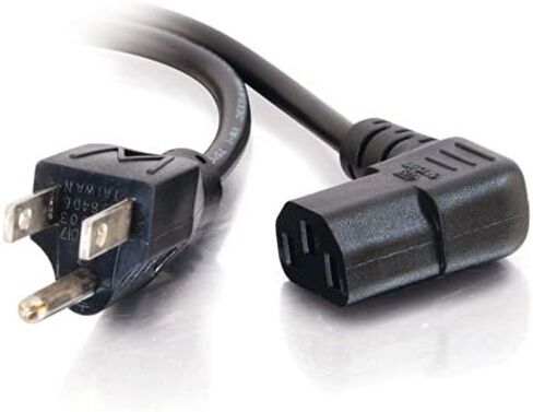 C2G 6FT Premium 90 Degree Replacement AC Power Cord - Durable Power Cable for TV, Computer, Monitor, Appliance & More (24240) in Saudi Arabia