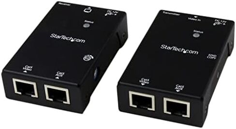 StarTech.com DVI Over Cat5 UTP Extender (Local and Remote Unit) - up to 50m - Video Extender - up to 164 ft - ST121UTPDVI, Black in Saudi Arabia
