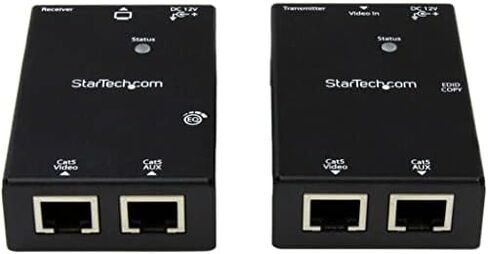 StarTech.com DVI Over Cat5 UTP Extender (Local and Remote Unit) - up to 50m - Video Extender - up to 164 ft - ST121UTPDVI, Black in Saudi Arabia