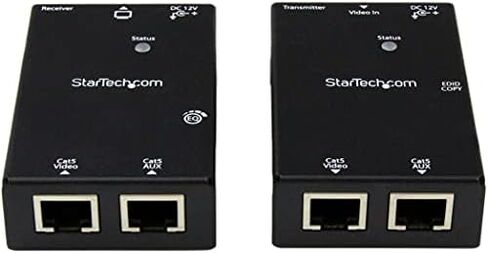 StarTech.com DVI Over Cat5 UTP Extender (Local and Remote Unit) - up to 50m - Video Extender - up to 164 ft - ST121UTPDVI, Black in Saudi Arabia
