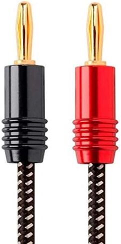 سلك مكبر صوت مجدول ممتاز 134304 من مونوبرايس 14AWG - مع موصلات قابس الموزة المطلية بالذهب - سلسلة أفينيتي ، 2 حزمة، 3 أقدام in Saudi Arabia