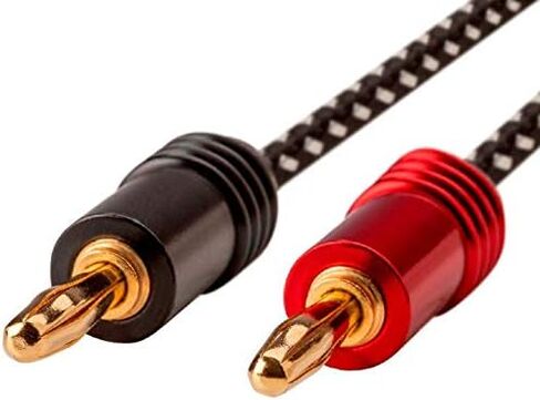 سلك مكبر صوت مجدول ممتاز 134304 من مونوبرايس 14AWG - مع موصلات قابس الموزة المطلية بالذهب - سلسلة أفينيتي ، 2 حزمة، 3 أقدام in Saudi Arabia