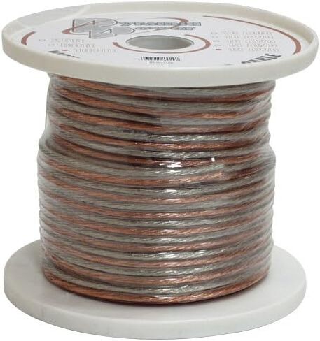 Pyramid 50ft 14 Gauge Speaker Wire-Copper Cable in Spool for Connecting Audio Stereo to Amplifier,Surround Sound System,TV Home Theater and Car Stereo-Pyramid RSW1450,BLACK in Kuwait