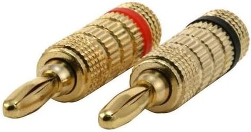 Monoprice Gold Plated Speaker Banana Plugs – 5 Pairs – Closed Screw Type, For Speaker Wire, Home Theater, Wall Plates And More in Kuwait