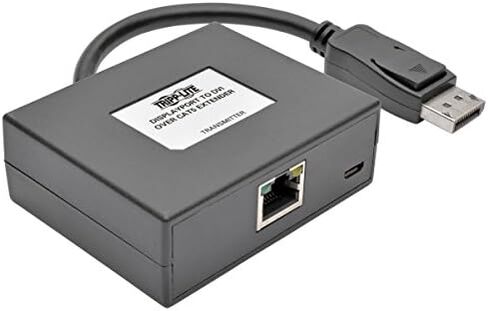 Tripp Lite DisplayPort to DVI Over Cat5/6 Active Extender Kit, Pigtail-Style Transmitter & Receiver, Video/Audio, 1080/60p, Up to 125-ft. (B150-1A1-DVI),Black in Saudi Arabia