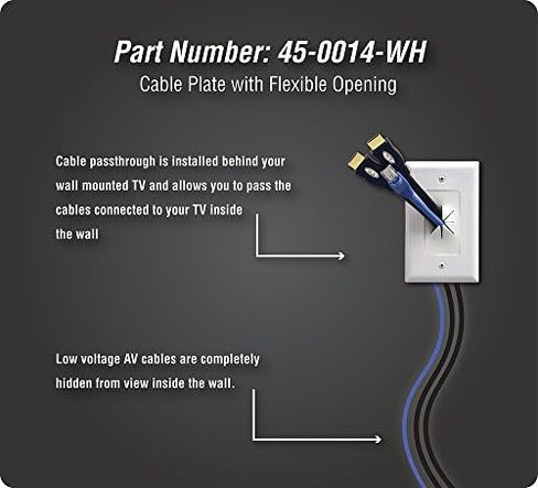 DATA COMM 45-0014-BK Cable Plate with Flexible Opening, 1-Gang, Black in Kuwait