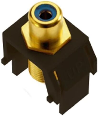 Legrand - OnQ Blue RCA to F Connector, Standard RCA Front Jack Fits In All Keystone Wall Plates, F-Type Coaxial Rear Jack for Audio and Video, White, WP3464WH in Saudi Arabia