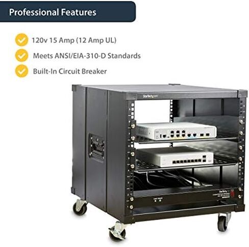 StarTech.com 8 Outlet Horizontal 1U Rack Mount PDU Power Strip & TRENDnet 24-Port Blank Keystone 1U Patch Panel, 1U 19" Metal Rackmount Housing, Recommended with TC-K25C6 & TC-K50C6 in Saudi Arabia