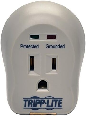 Tripp Lite 3 Outlet Portable Surge Protector Power Strip, Direct Plug in, 5,000 Insurance (SK3-0), Apple, Grey (Pack of 2) in Kuwait