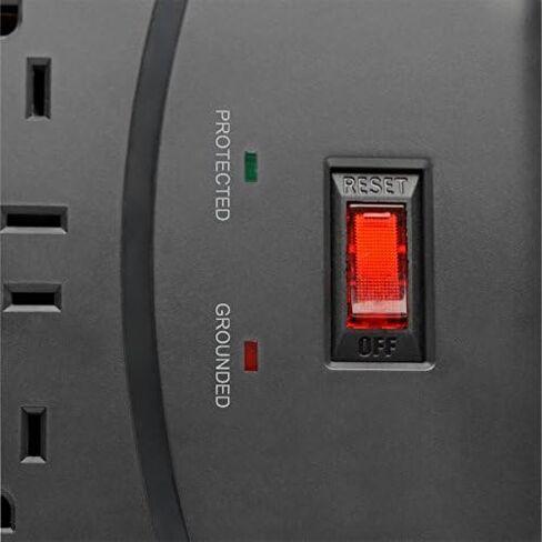 Tripp Lite 3 Outlet Portable Surge Protector Power Strip, Direct Plug in, 5,000 Insurance (SK3-0), Apple, Grey (Pack of 2) in Kuwait