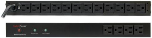 CyberPower RKBS15S2F8R Rackbar Surge Protector | 120V/15A, 10 Outlets, 15 Foot Power Cord, 1U Rackmount, UL Listed in Kuwait
