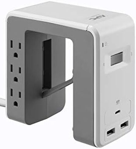 APC Desk Mount Power Station PE6U4, U-Shaped Surge Protector with USB Ports (4), Desk Clamp, 6 Outlet, 1080 Joules Black in Kuwait