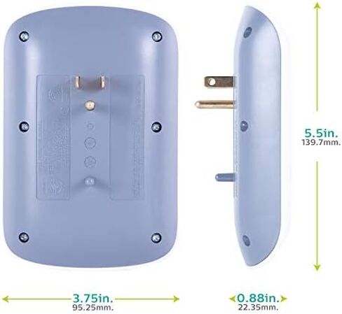 Philips Outlet Extender with 2-USB Port, Charging Station, Grounded Power Adapter, 3-Prong, 2.1 AMP/10 Watt, ETL Listed, White, SPP1201WA/37 in Kuwait