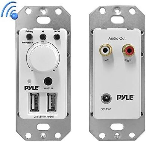 Pyle PDICBT852RD 8 Inch 250 Watt Bluetooth In Ceiling Wall 2 Way Flush Mount Home Indoor Stereo Speakers System Pair, White in Saudi Arabia