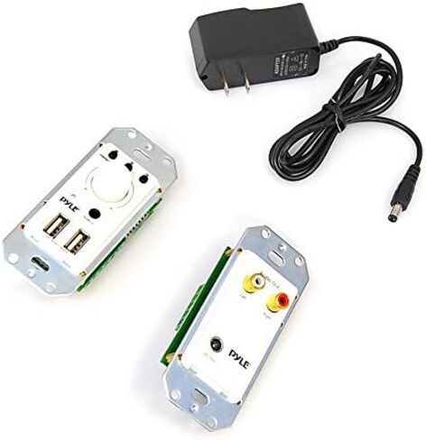 Pyle PDICBT852RD 8 Inch 250 Watt Bluetooth In Ceiling Wall 2 Way Flush Mount Home Indoor Stereo Speakers System Pair, White in Saudi Arabia