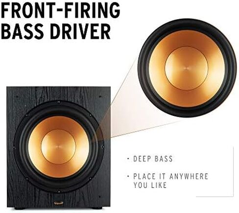 مضخم صوت Klipsch Synergy Black Label Sub-120 مقاس 12 بوصة مزود بقوة 200 واط من الطاقة المستمرة و400 واط من الطاقة الديناميكية ومضخم صوت رقمي لصوت المسرح المنزلي القوي باللون الأسود in Kuwait