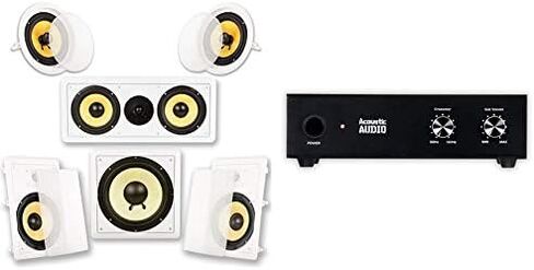 Acoustic Audio by Goldwood HD516 In-Wall/Ceiling Home Theater Surround 5.1 Speaker System, 6.5-Inch, White in Saudi Arabia
