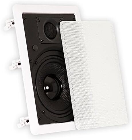 Theater Solutions TS50W in Wall Speakers Surround Sound Home Theater Pair, White, 5.25-Inch in Saudi Arabia
