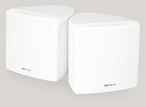 Rockville Cube Black Pair of 3.5" Black Home Theater Wall Speakers+Swivel Brackets in Saudi Arabia