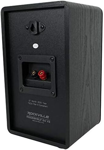 Rockville 2 RockShelf 54B 360w Black 5.25"" Home Theater Bookshelf Speakers/4 Ohm, RockShelf 54B V2 in Saudi Arabia