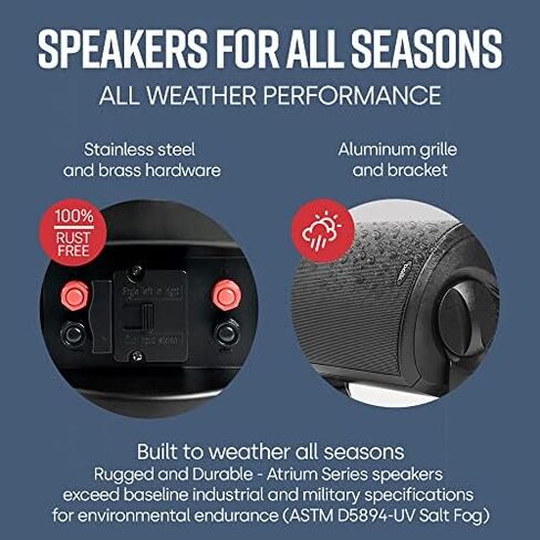 Polk Audio Atrium8 Sound Tabletop Speakers, White & Polk Audio Atrium 4 Wall Mount Speakers, White in Saudi Arabia